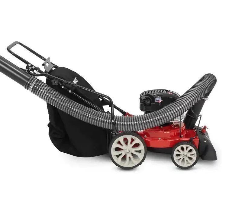 444-1-1-2-1.jpg Troy-Bilt 24 in. Leaf Vacuum Head 1.5 in. Chipping Capacity Gas Powered Chipper Shredder Vacuum with High Rear Wheels - Image 1